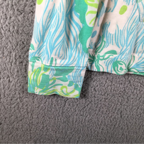 Lilly Pulitzer Popover Womens Size Small Green Skipper Pullover Quarter Zip - Picture 5 of 12